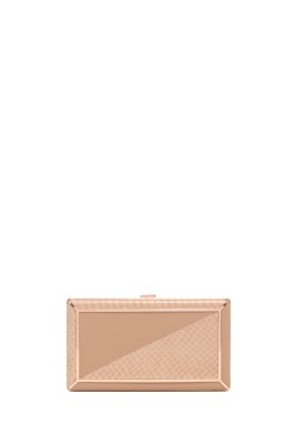 Callas Clutch in Nude Snakeskin & Nappa Leather