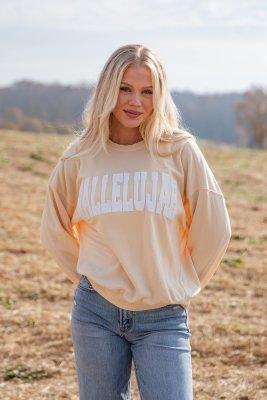 Cream Hallelujah Sweatshirt