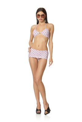 Melaga Skort Bikini Bottom - Crocus Foulard