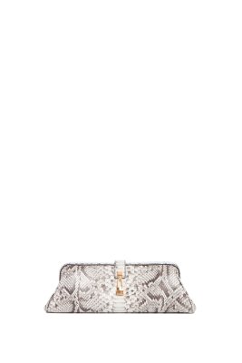 Paola Clutch in Black & White Inversa™ Snakeskin