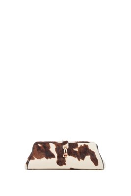 Paola Clutch in Ivory Cognac Multi Pony Hair