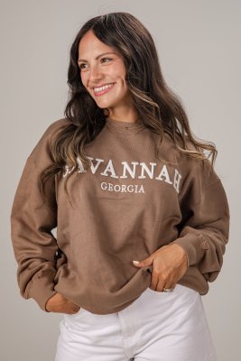 Savannah Brown Relaxed Pullover