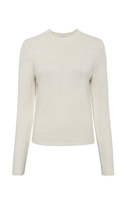 Titus Knit Sweater in Ivory Cashmere