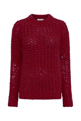 Veralune Knit Crewneck Sweater in Bordeaux Welfat Cashmere
