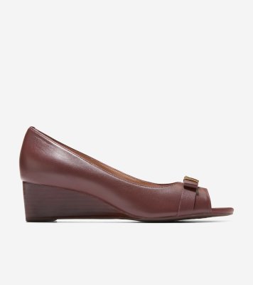 Women's Go-To Malta Peep Toe Bow Wedges