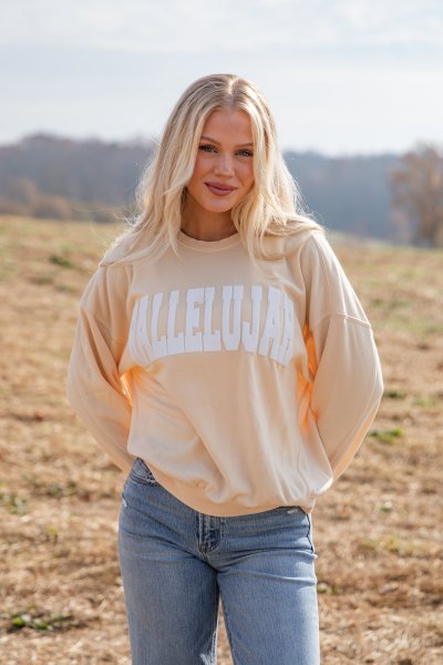 Cream Hallelujah Sweatshirt