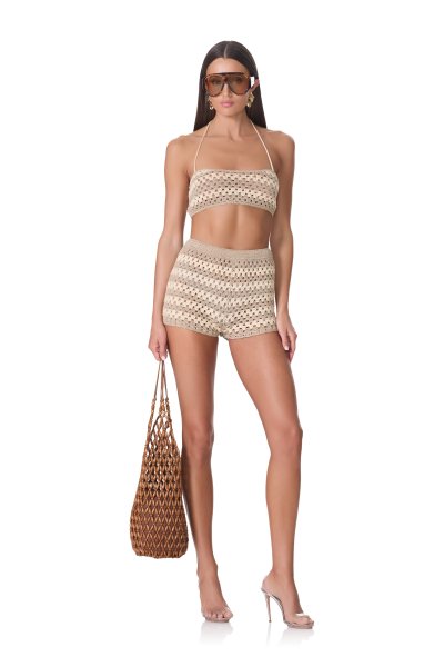 Gaten Crochet Top - Dune Stripe
