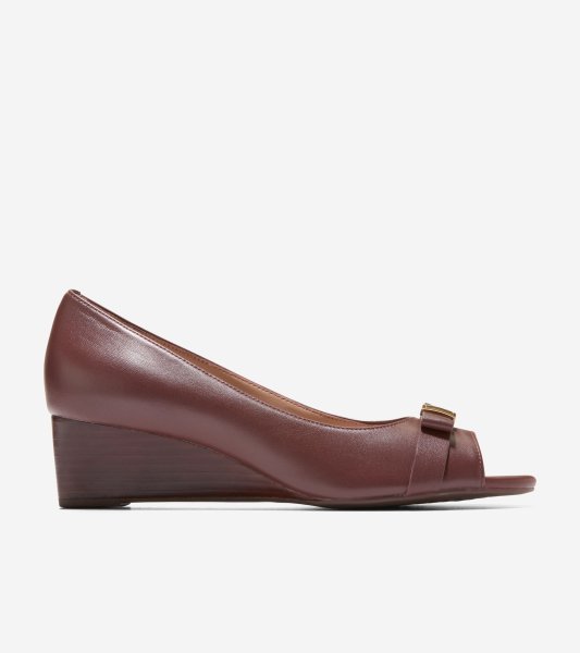 Women's Go-To Malta Peep Toe Bow Wedges